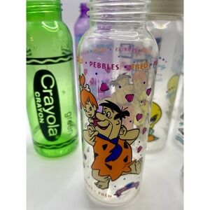 VTG Baby Bottles Lot Of 10- Crayons, Flintstones, Sea World And More.